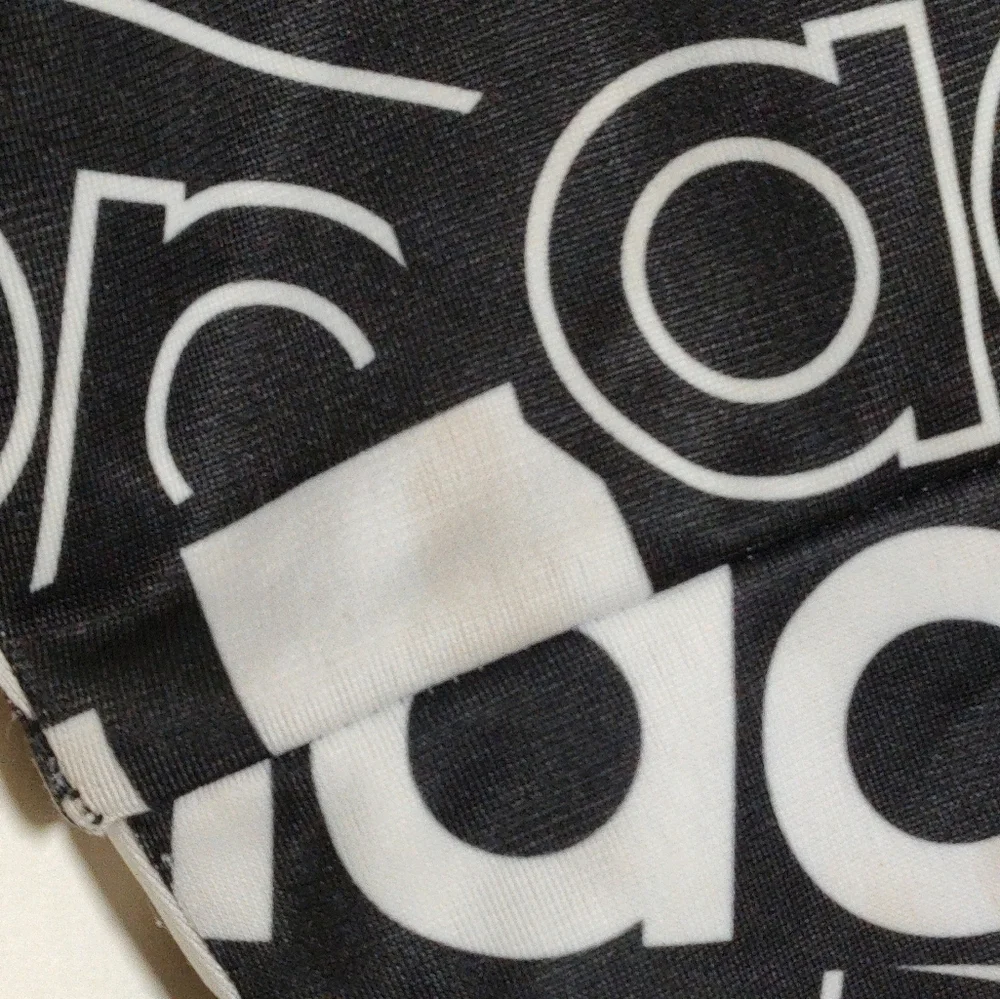 Adidas Black and White Logo Zip Up Jacket